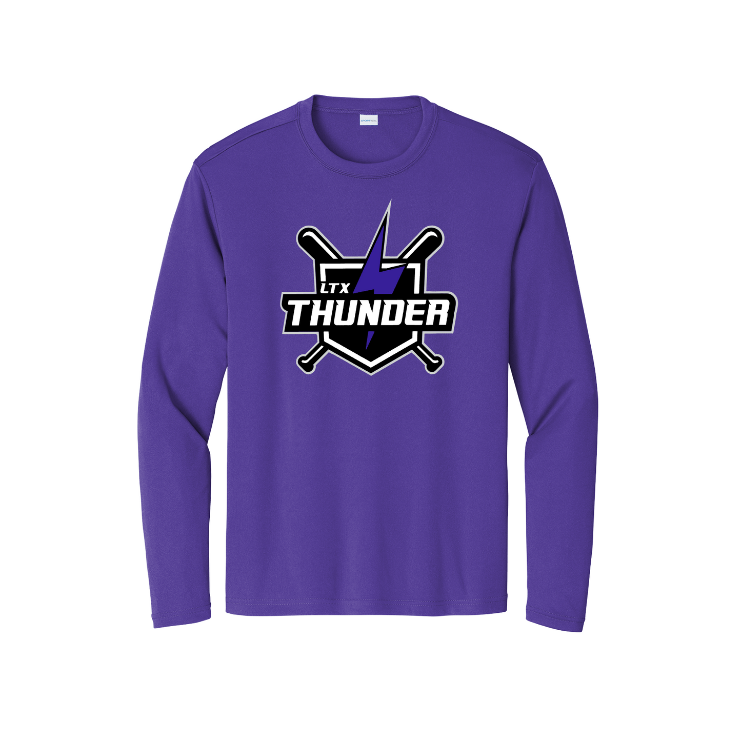 Long Sleeve Thunder Baseball Tee, Baseball LTX Thunder Shirt, Thunder Baseball Drifit TShirt