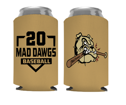 Team Can Cooler, Mad Dawgs Baseball Can Holder, Custom Number Can