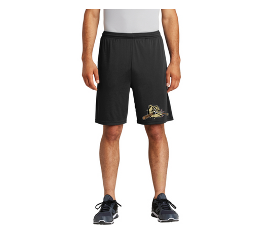 Mad Dawgs Baseball Black Drifit Shorts, Mad Dawgs Short Logo Shorts, Mad Dawgs Shorts