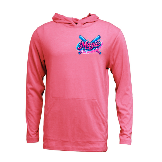 Pink Magic Softball Hooded Long Sleeve Tee