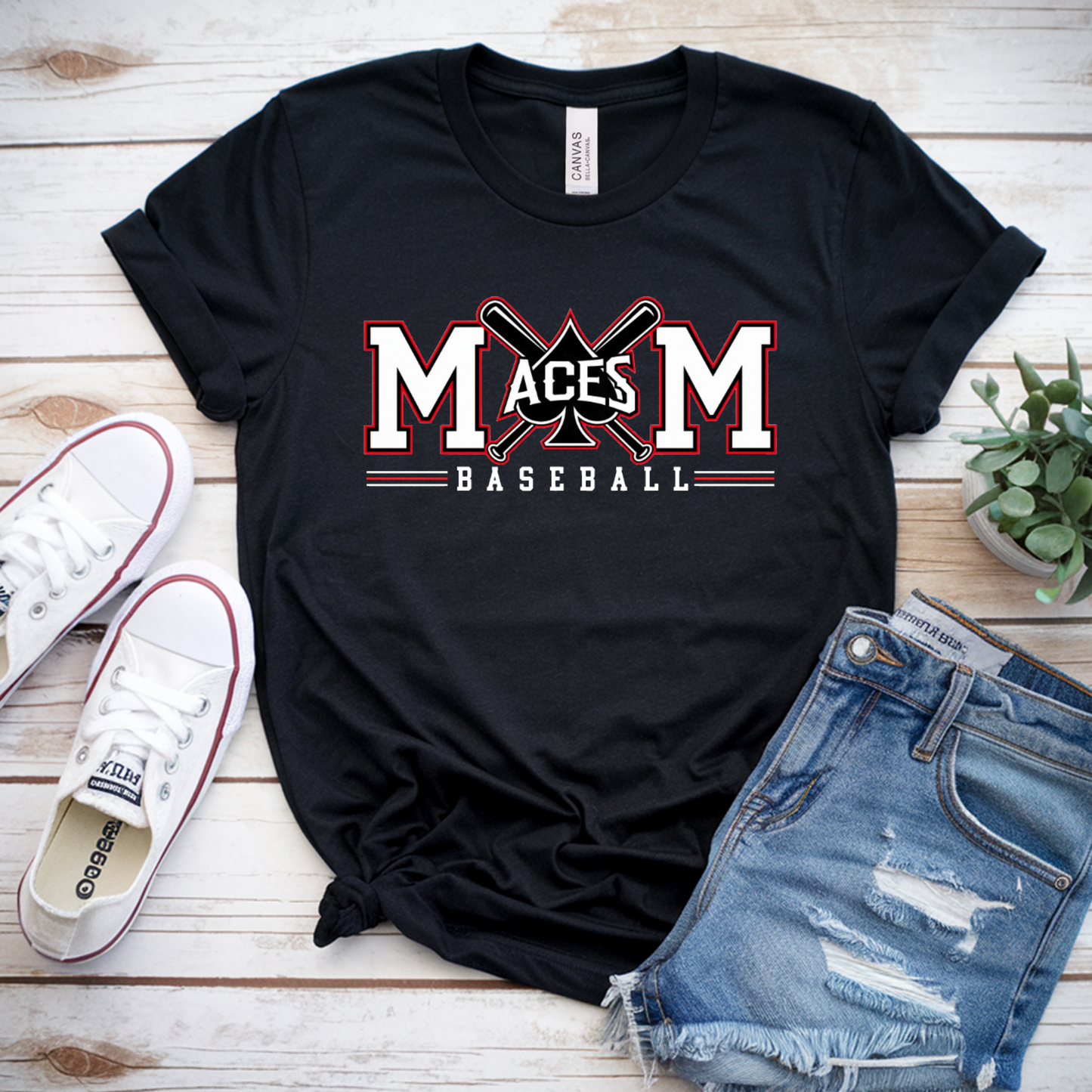 Aces Baseball Mom Tee