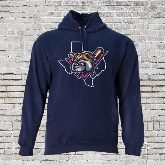 Central Texas Bulldogs Hoodie, Navy Blue Hoodie, Bulldogs Baseball Sweatshirt