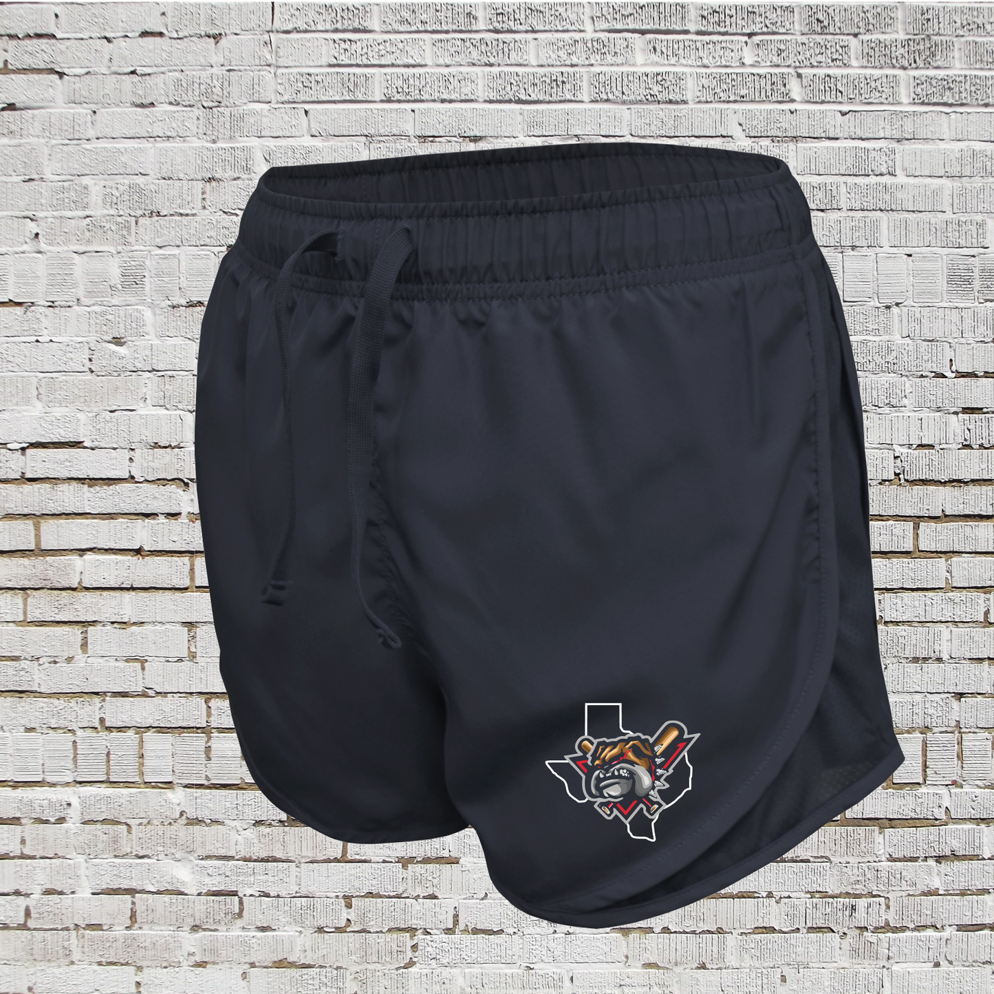 Navy Bulldogs Womens Shorts, Central Texas Bulldogs Shorts, Ladies Bulldogs Running Shorts