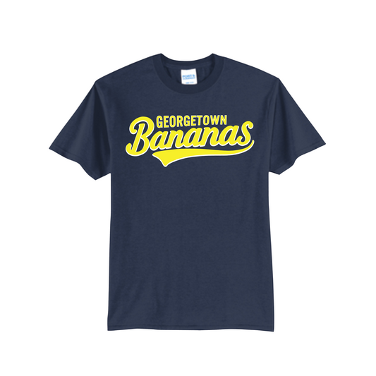 Navy Georgetown Bananas Tshirt, Georgetown Bananas, Bananas Softball Shirt