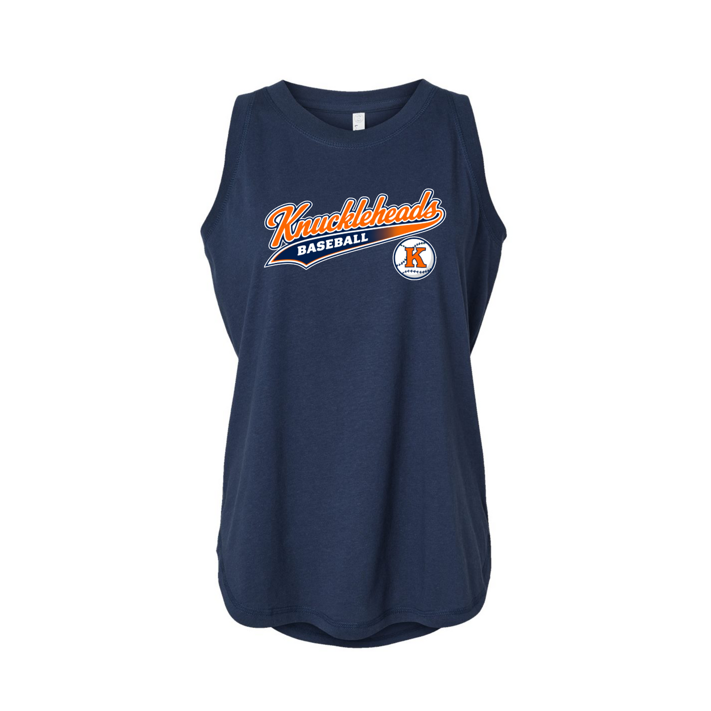 Knuckleheads Baseball Script Tank – Navy Edition