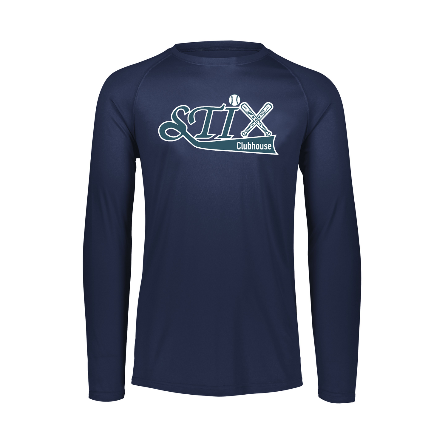 STIX Clubhouse Softball Tee, Navy Blue STIX Softball Tshirt, STIX Softball Long Sleeve