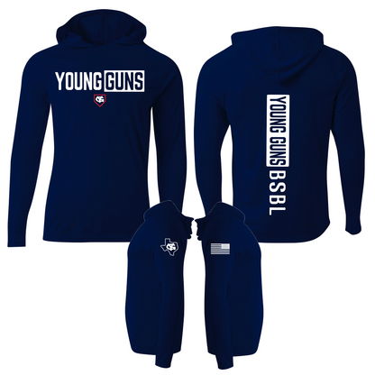 Short Sleeve Young Guns BSBL Hoodie Tee, Young Guns Baseball Spirit Wear, Young Guns Shirt