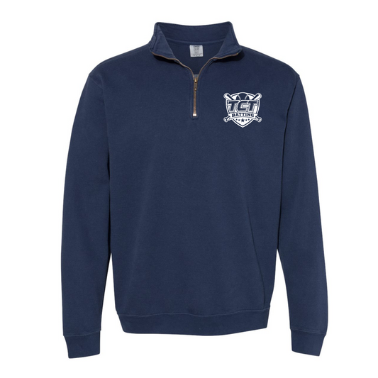 TCT Batting Embroidered Quarter-Zip Sweatshirt