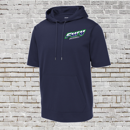Fury Fleece Hooded Shirt, Fury Baseball Logo Short Sleeve Hoodie, Fury Spiritwear