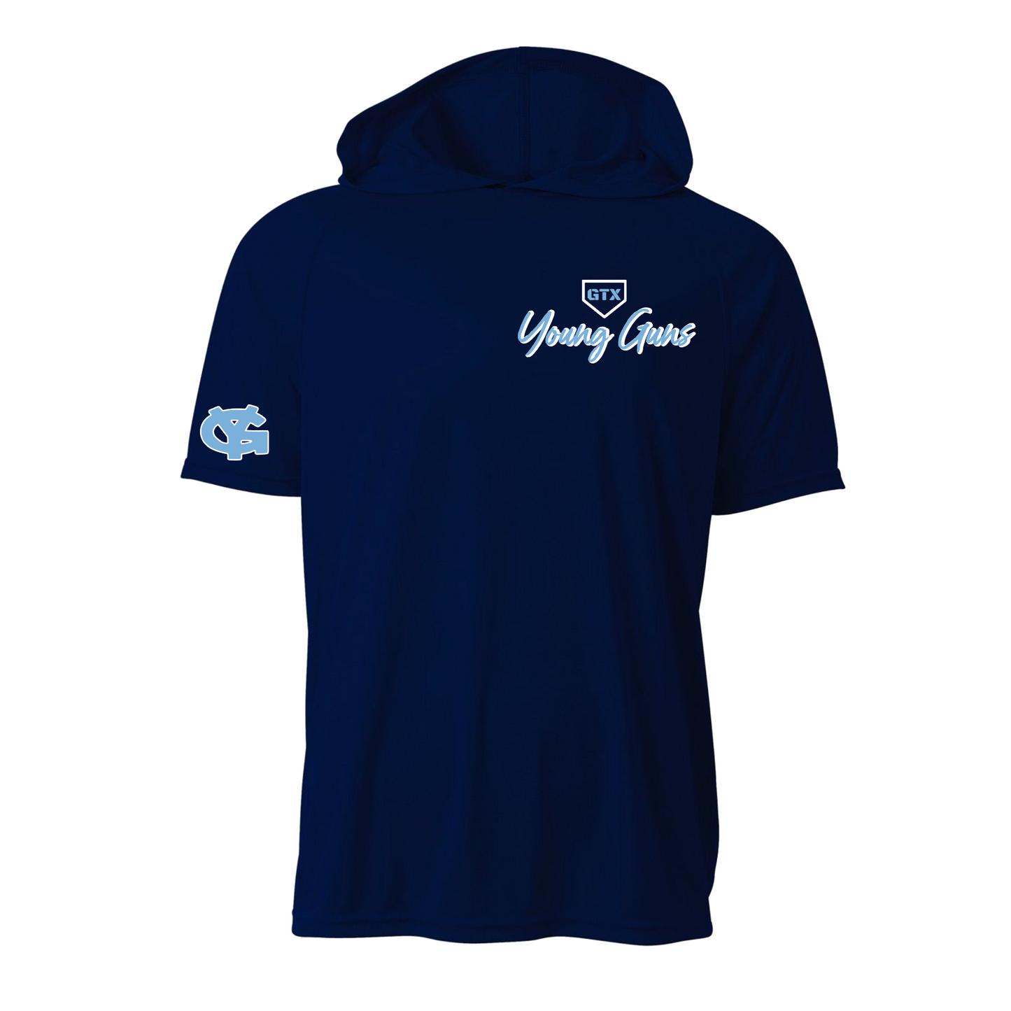 Short Sleeve Young Guns Hoodie Tee, Young Guns Baseball Spirit Wear, Young Guns Shirt