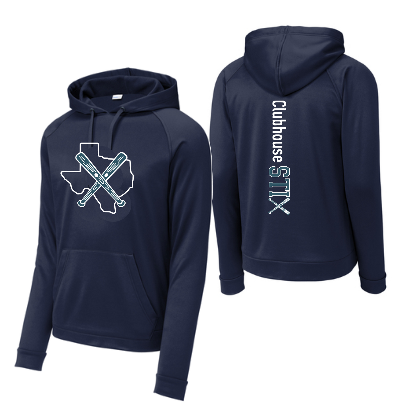 Sport Tek Fleece Stix Softball Hoodie, Stix Softball Sweatshirt, Navy Stix Hoodie