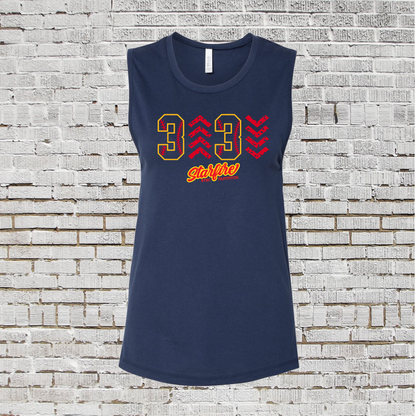 3 up 3 down Tank Top, Starfire Tank Top, Starfire Fastpitch Muscle Tank Top
