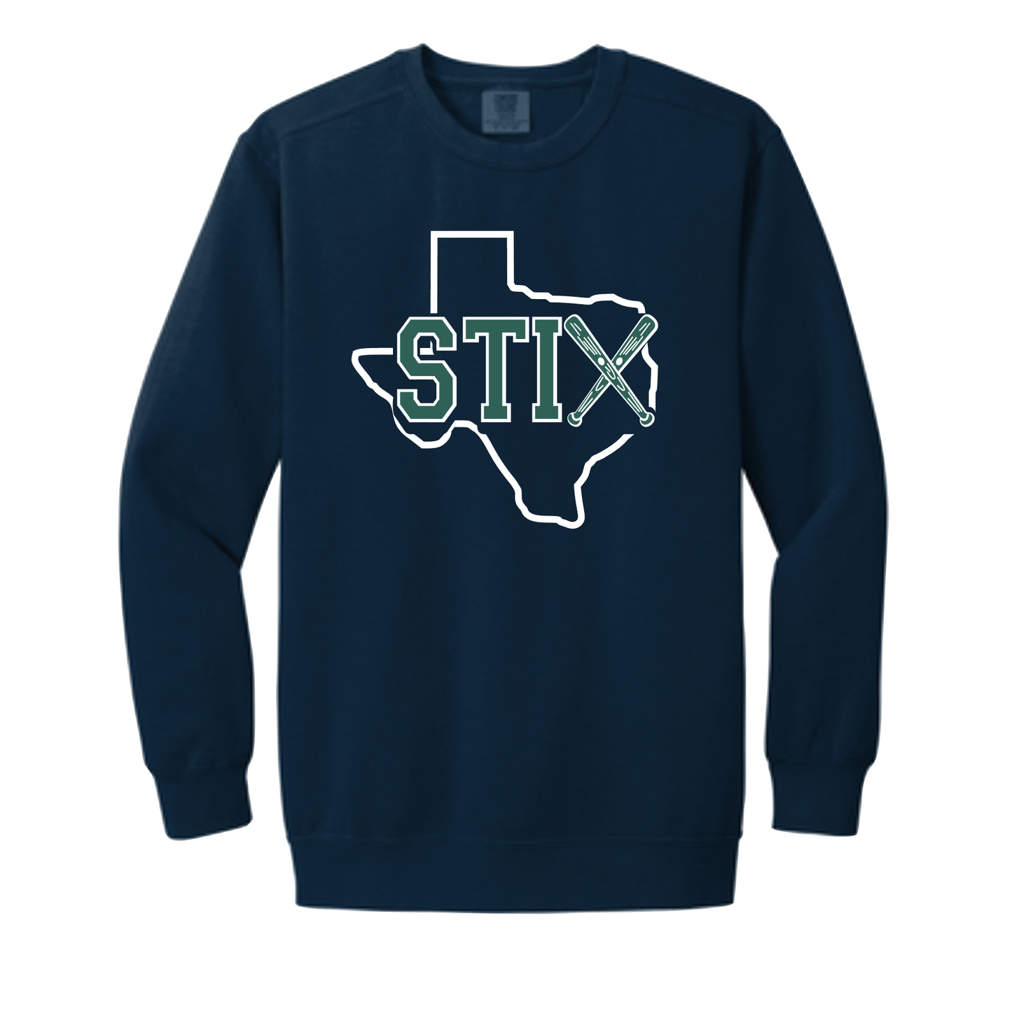 Texas Stix Softball Sweatshirt, Comfort Colors Sweatshirt, Stix Crewneck Sweatshirt