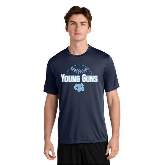 Young Guns Navy Drifit Shirt, Young Guns Baseball TShirt, Young Guns Baseball Tee