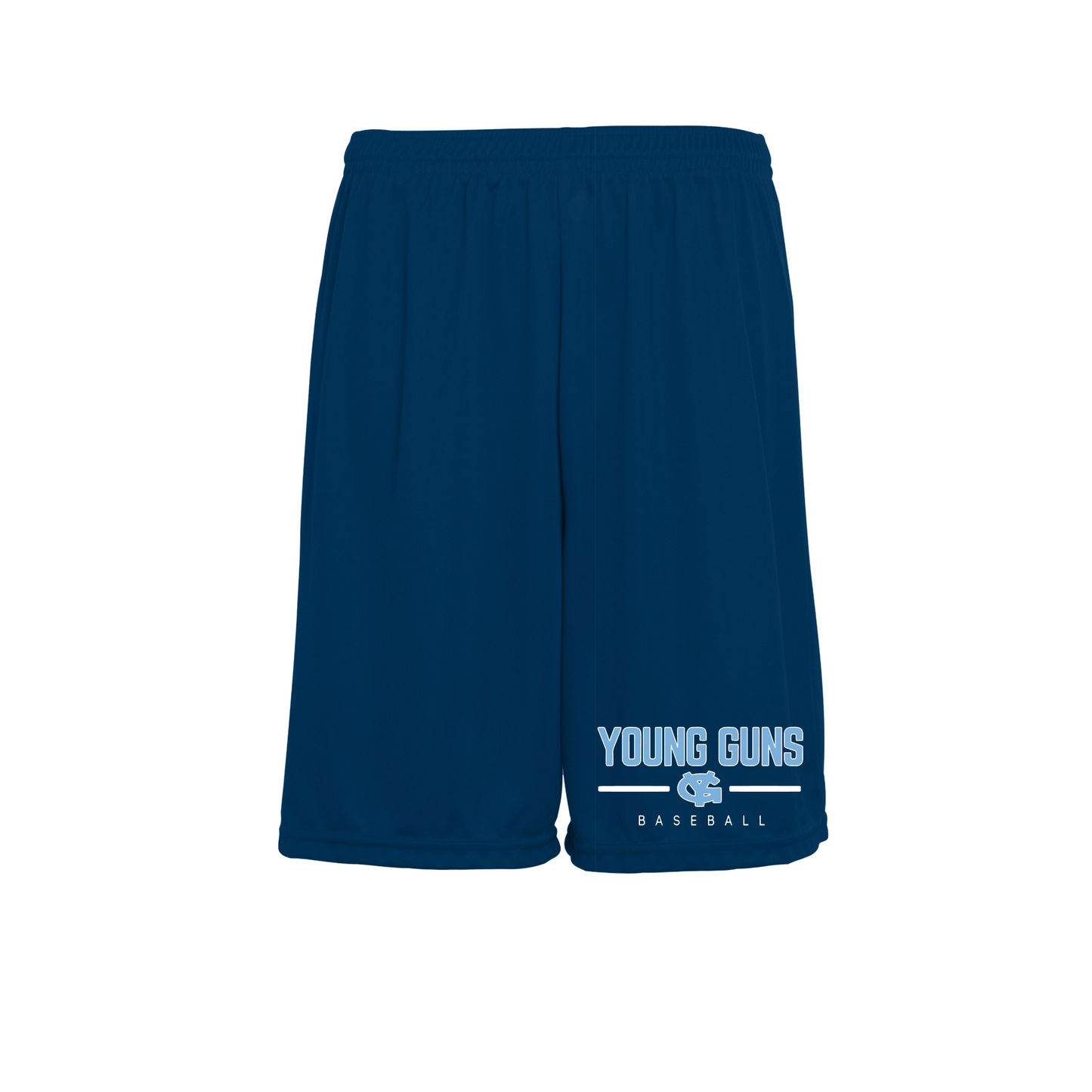 Carolina Blue Young Guns Training Shorts, Young Guns Baseball Shorts, Mens Young Guns Baseball Running Shorts