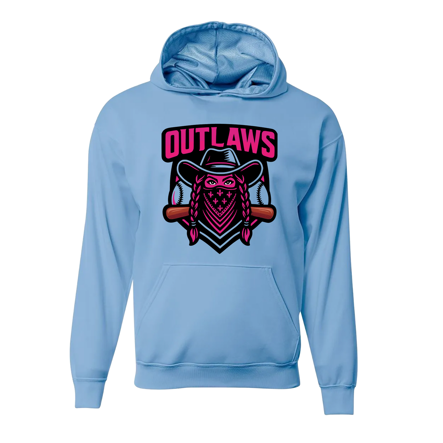 Outlaws Softball Cowgirl Hoodie | Outlaws Softball Spirit Hoodie | Game Day Softball Mom Sweatshirt