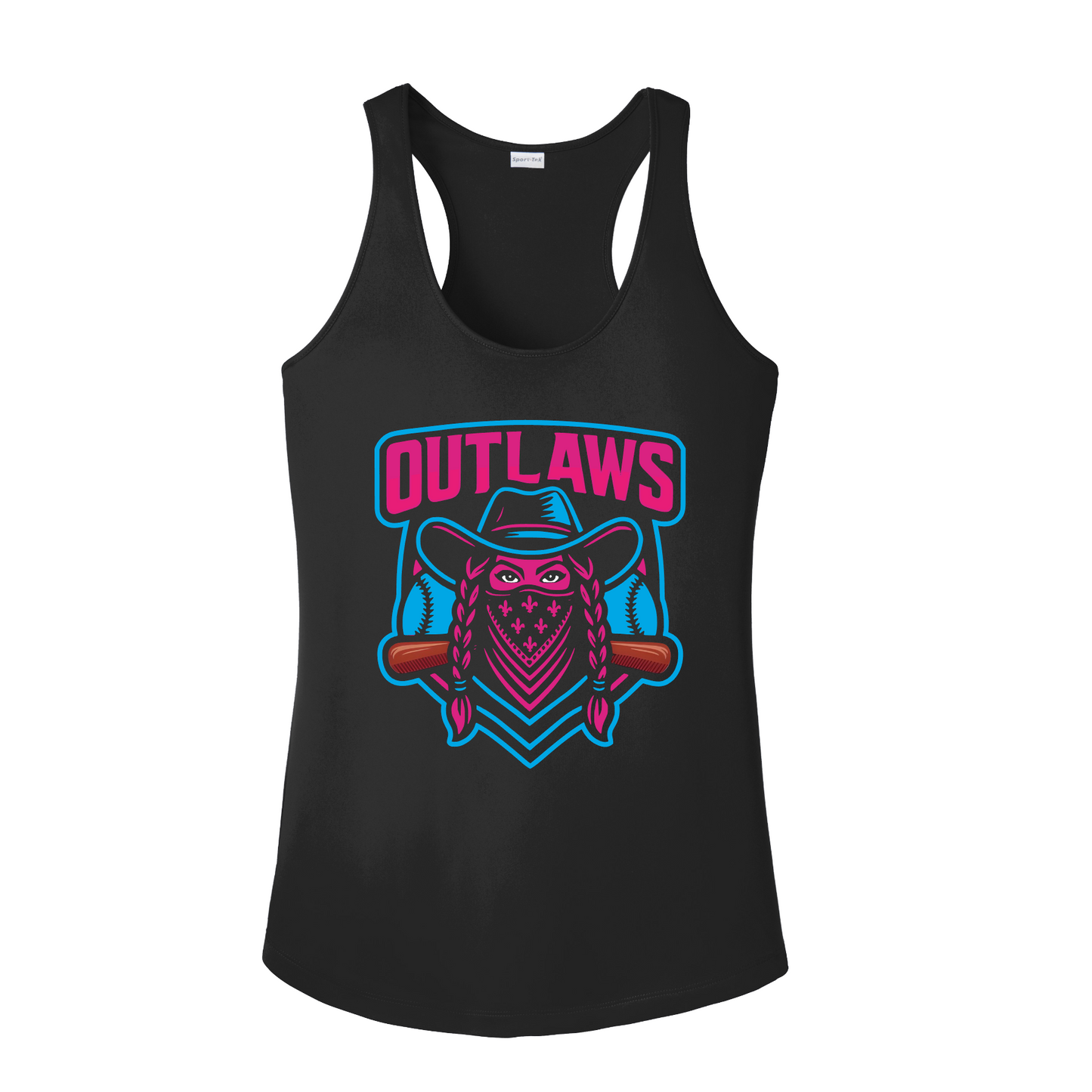 Outlaws Cowgirl Racerback Tank | Outlaws Softball Game Day Tank | Baseball Mom Summer Tank Top