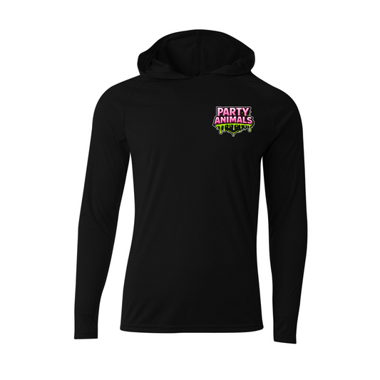 GTX Party Animals Baseball Logo Long Sleeve Hooded Tee