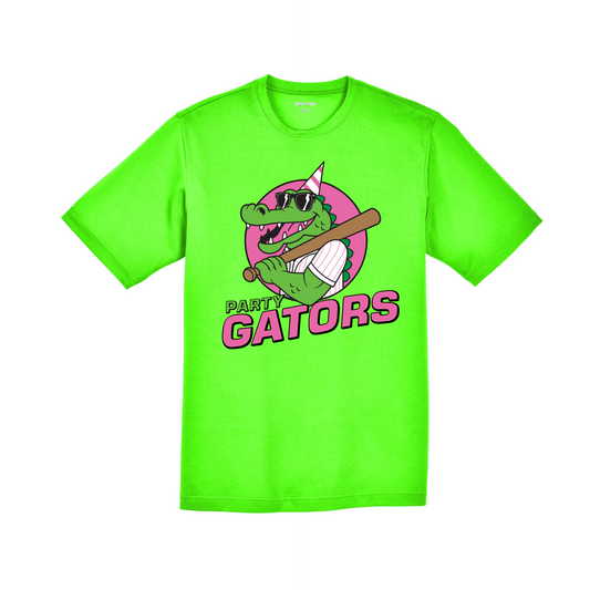 Party Gators Baseball Green Tshirt, Gators Baseball Tee, Party Gators Baseball Spiritwear