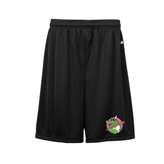 Black Party Gators Training Shorts, Black Baseball Shorts, Mens Running Shorts