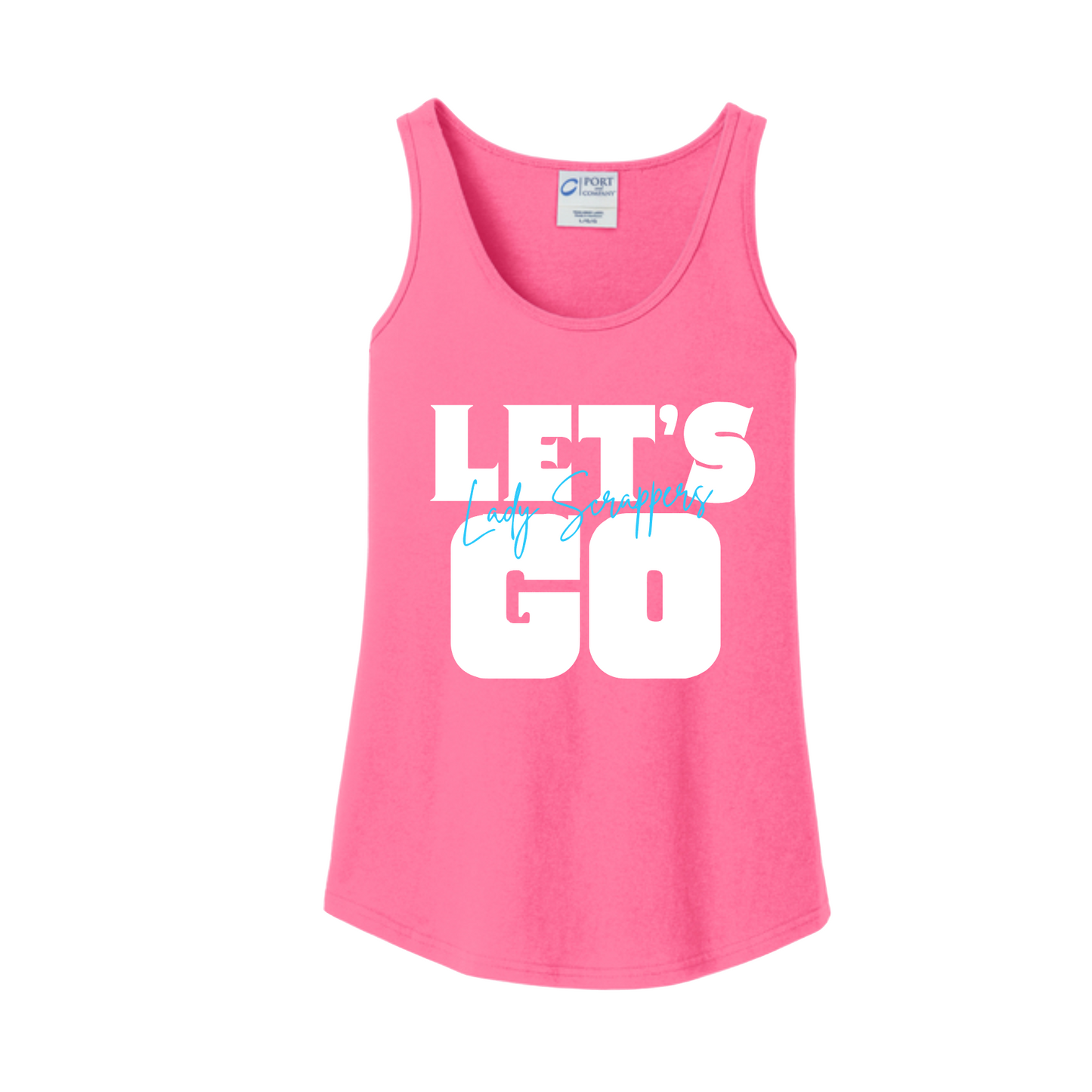 Lady Scrappers Tank Top, Lets Go Scrappers Shirt, Pink Tank, Scrappers Womens Shirt