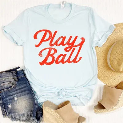 Play Ball Tshirt, Baseball Mom Shirt, Baseball Tee