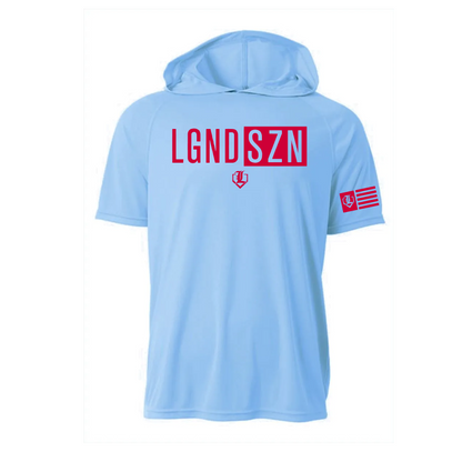 Sky Blue LGND SZN Performance Short Sleeve Hoodie