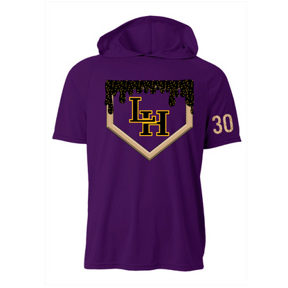 Short Sleeve Liberty Hill Drip Homeplate Hoodie Tee, Panthers Ice Cream Drip Baseball Spirit Wear, Liberty Hill Panthers Ice Cream Shirt