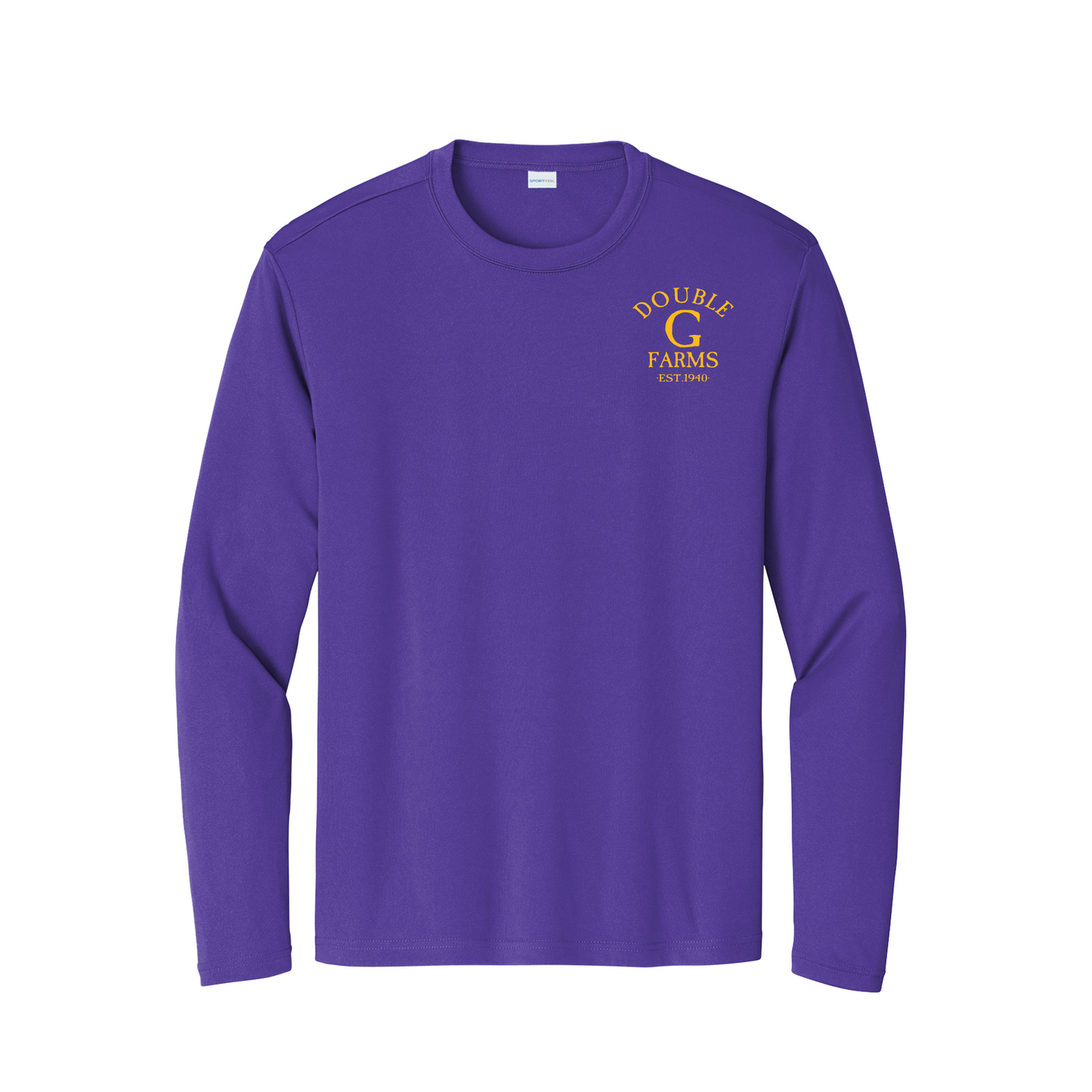 Long Sleeve Drifit Double G Farms Shirt, Sport Tek Double G Tee