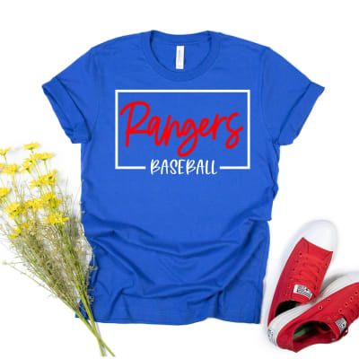 Royal Blue Rangers Baseball Shirt, Rangers Baseball, Texas Rangers Tee