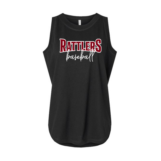 Black Rattlers Baseball LAT Tank Top, Rattlers Baseball Sleeveless, Rattlers Spiritwear