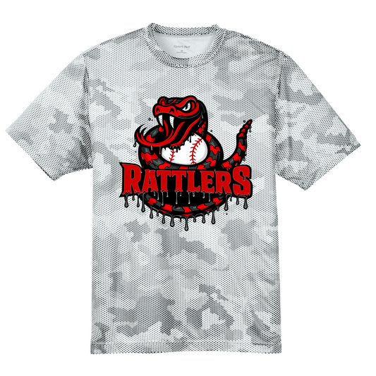 Rattlers Drip Logo Hex Camo Performance Tee