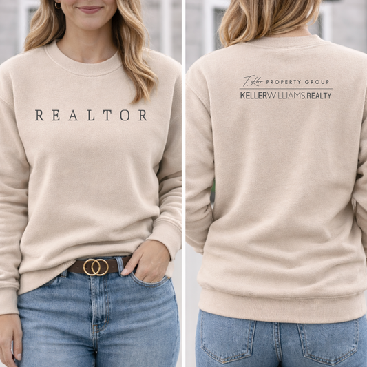 REALTOR® Crewneck Sweatshirt | Real Estate Agent Pullover | Keller Williams Inspired Realtor Apparel