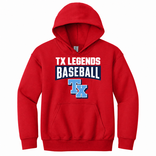 red tx legends baseball hoodie