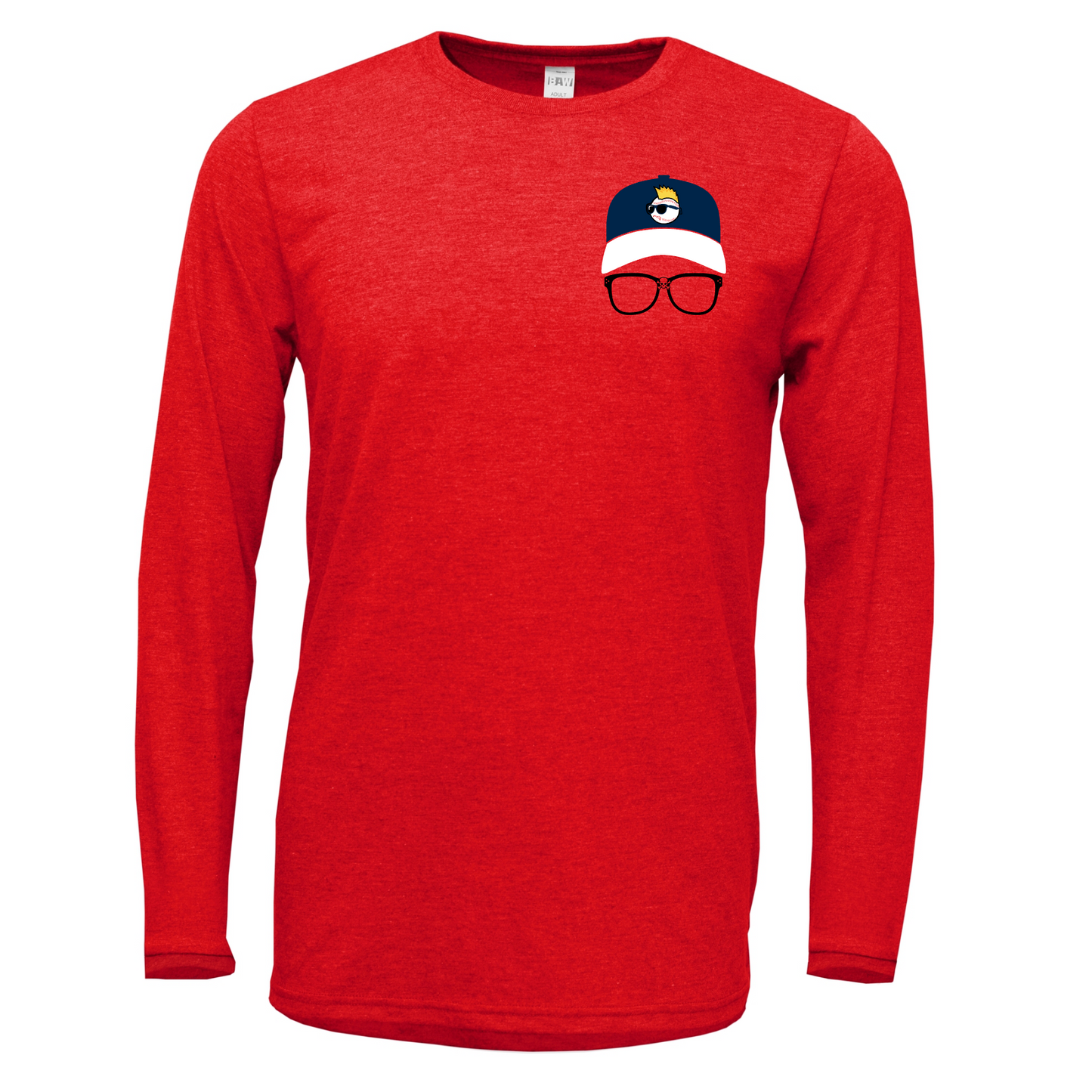 Red Wild Things Baseball Long Sleeve Performance Tee