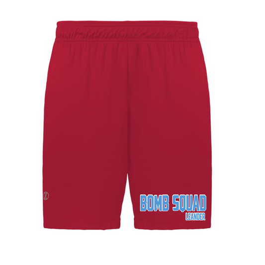 Red Bomb Squad Drifit Shorts, Leander Bomb Squad Shorts, Bomb Squad Baseball Shorts