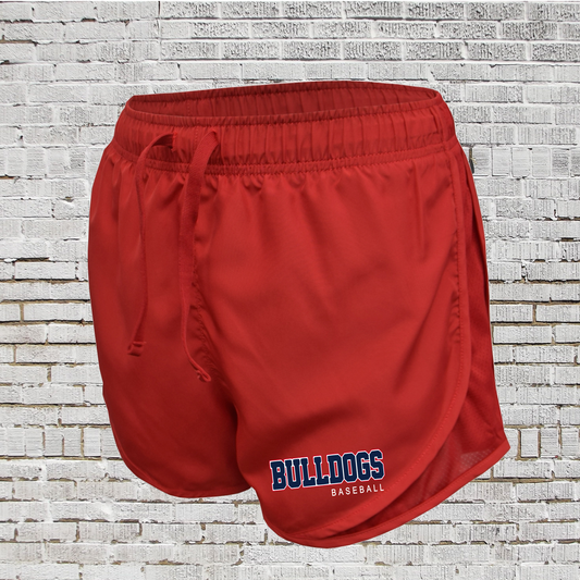 Navy Bulldogs Womens Shorts, Central Texas Bulldogs Shorts, Ladies Bulldogs Running Shorts