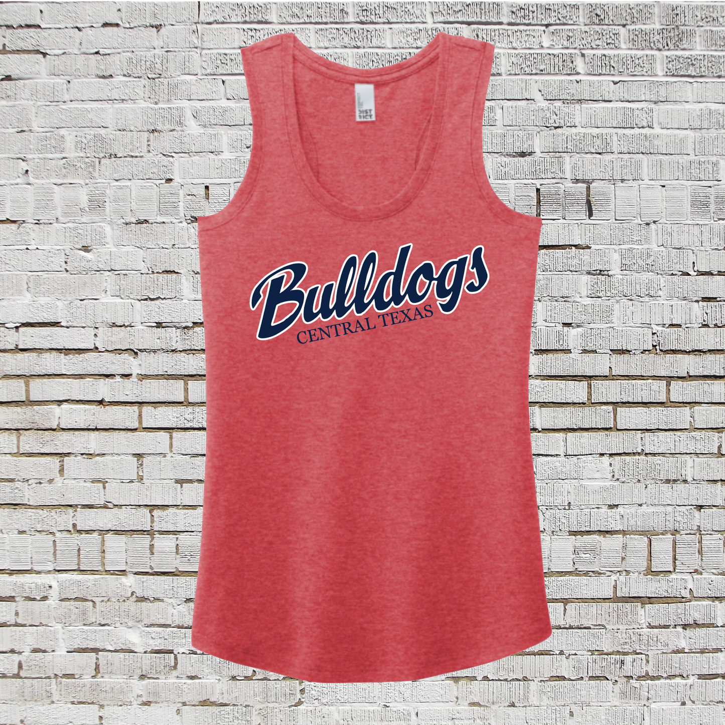 Bulldogs Baseball Tank Top, Women's Tank, Red District Bulldogs Baseball Tank