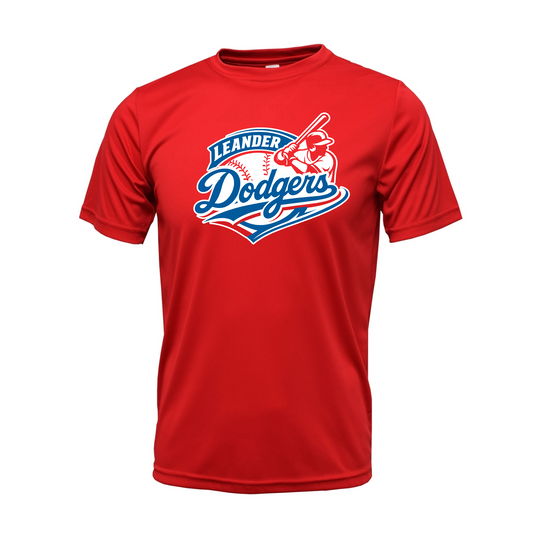 Red Leander Dodgers Baseball Drifit T-Shirt | Classic Team Spirit Tee