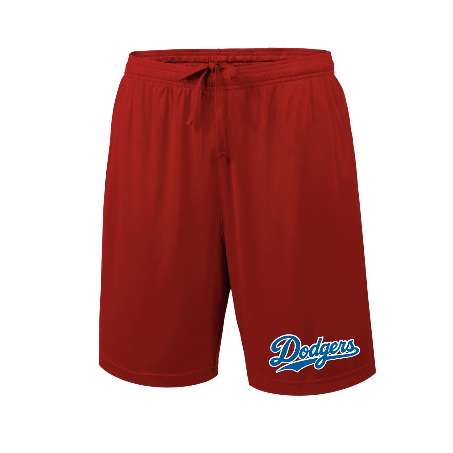 Red Men’s Training Shorts – Leander Dodger Logo | Athletic Performance Shorts