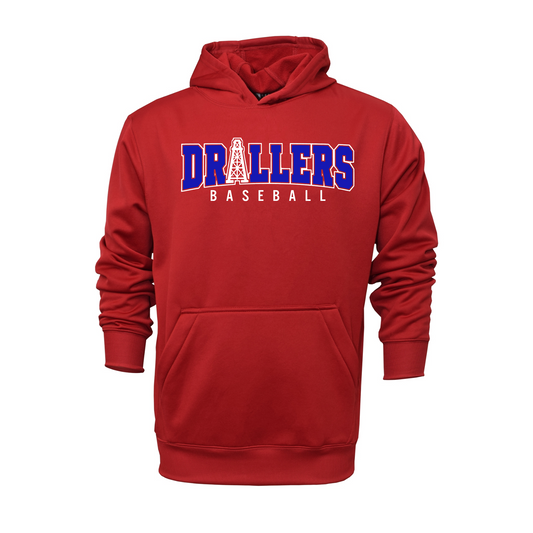 Red Drillers Baseball Hoodie