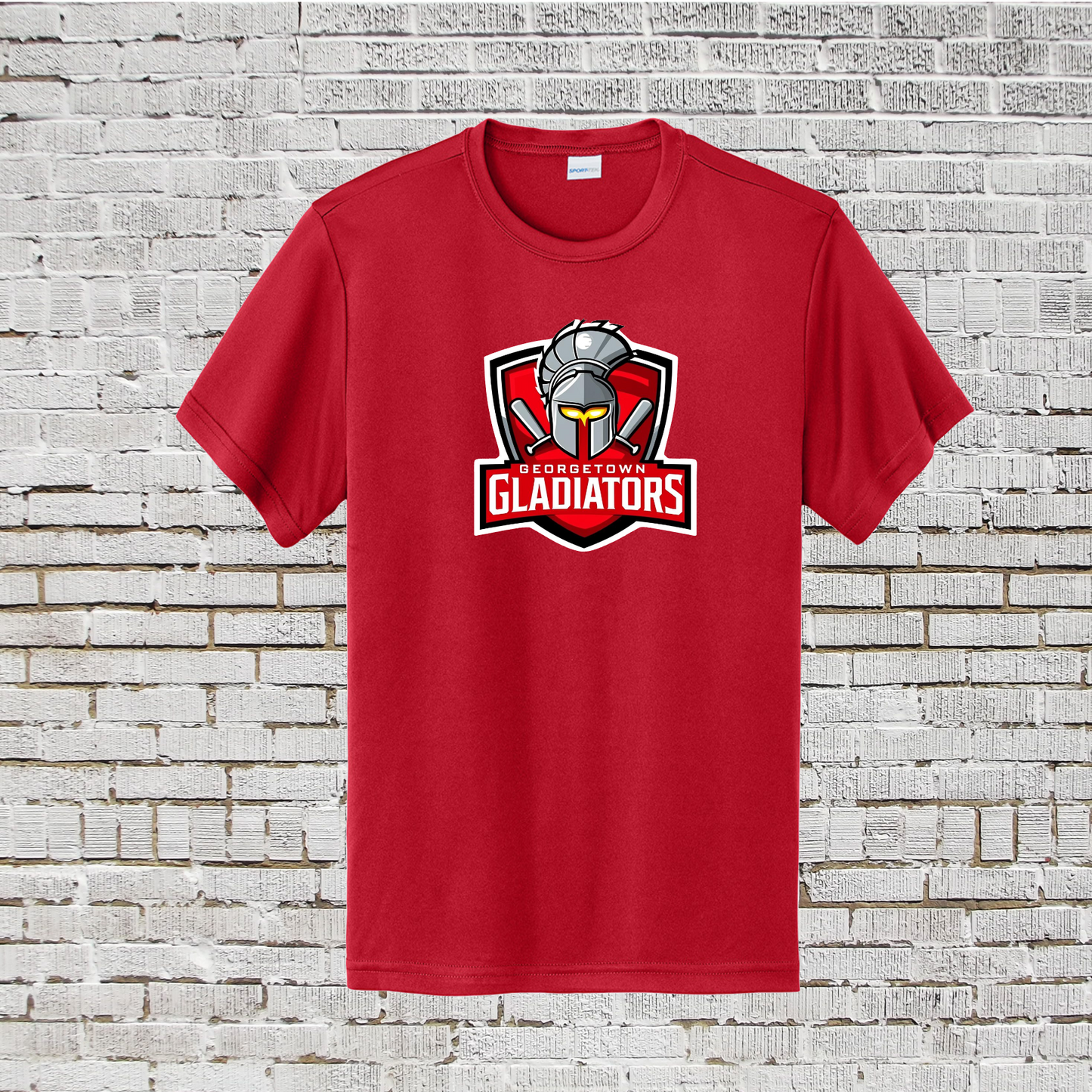 Georgetown Gladiators Tee, Gladiators Baseball Shirt, Short Sleeve Gladiators Drifit Shirt