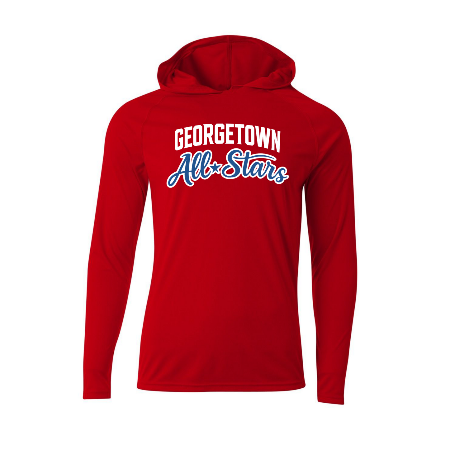 GYGSA All-Stars Red Long Sleeve Performance Hoodie