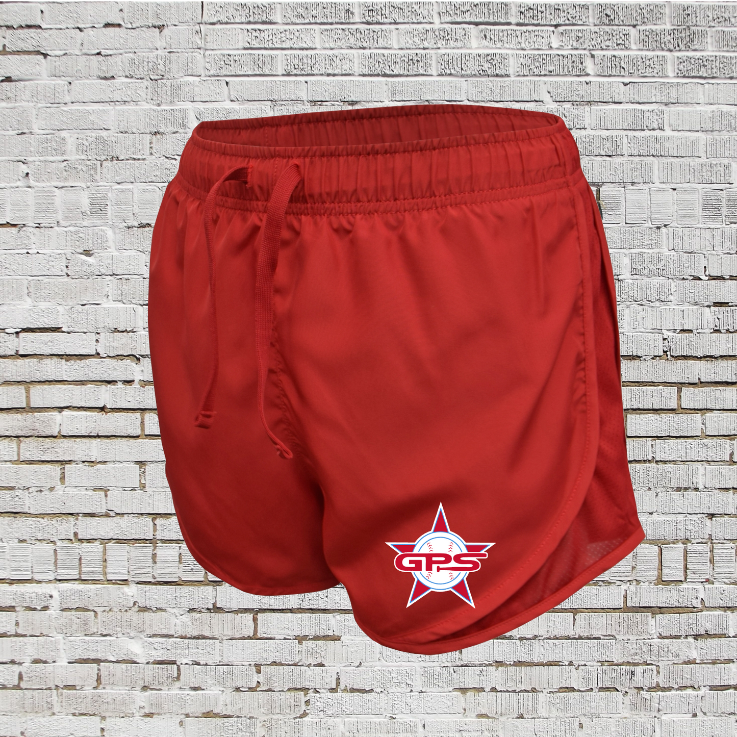 Red Legends Womens Shorts, Legends Baseball Shorts, Ladies Legends Running Shorts