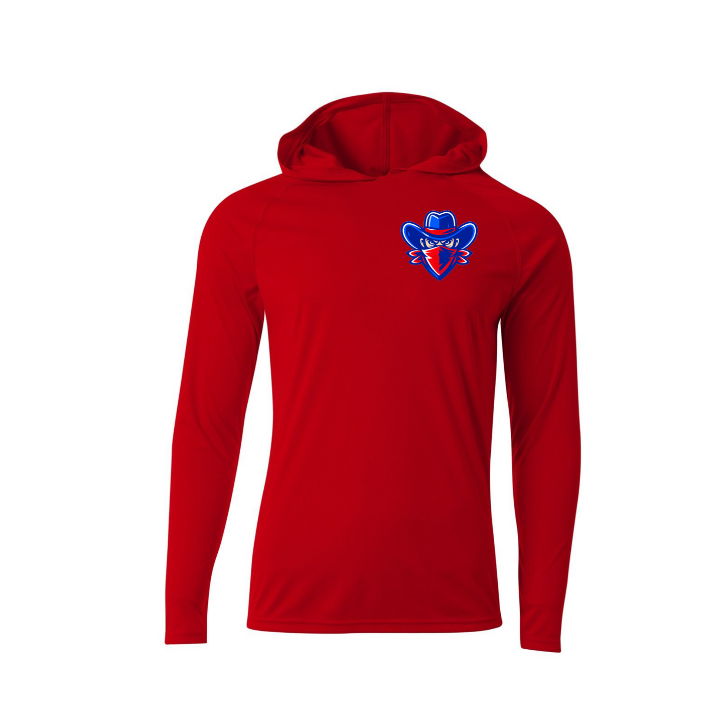 Red Bandits All-Stars Performance Hooded Long Sleeve Tee