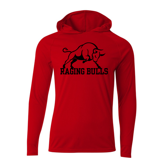 Raging Bulls Performance Hooded Long Sleeve – Red