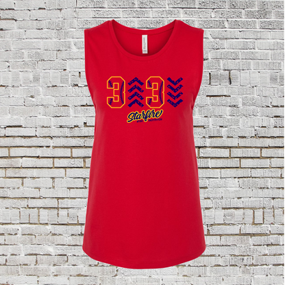 3 up 3 down Tank Top, Starfire Tank Top, Starfire Fastpitch Muscle Tank Top