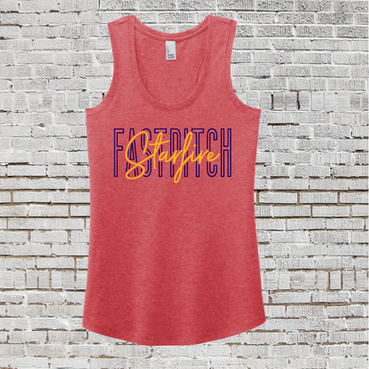 Starfire Fastpitch Tank, Red Fastpitch Softball Tank, Starfire Softball Spiritwear