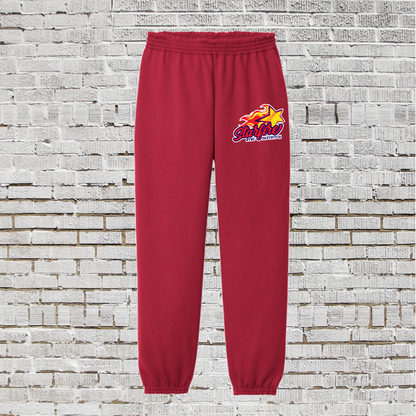 Starfire Fastpitch Sweatpants, Red Starfire Sweatpants, Starfire Logod Navy Pants
