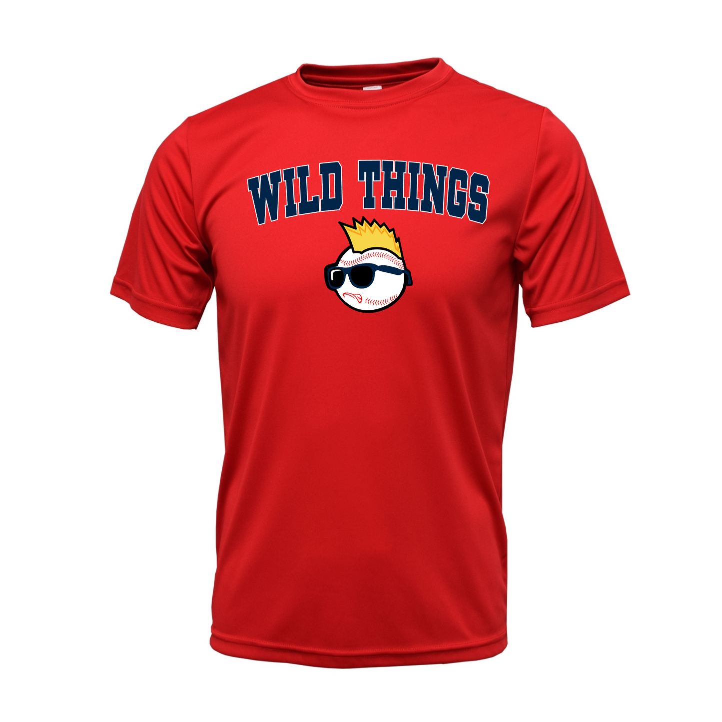 Red Wild Things Baseball Drifit Tee